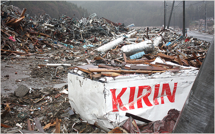 皆木県南三陸町の被害の様子 ©JPF